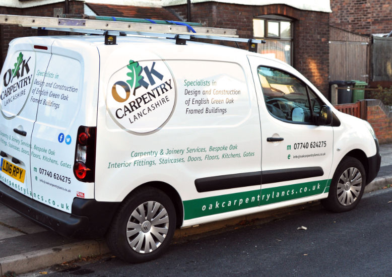 Oak Carpentry Lancashire Van, site visit, consultation, quotation